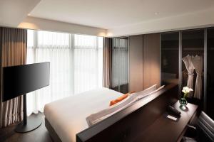 DoubleTree By Hilton Seoul Pangyo Residences的电视和/或娱乐中心