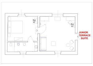 a floor plan of a small apartment at Borgo Il Poggiaccio Residenza d'Epoca in Sovicille