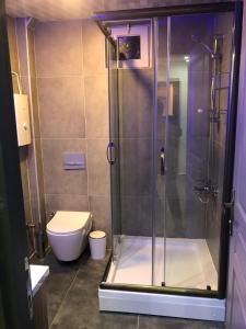 CITY APART HOTEL في أنطاليا: حمام مع دش ومرحاض