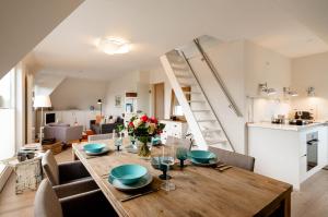Kuchyň nebo kuchyňský kout v ubytování Ferienwohnung Seefeder + 37 fotografií
