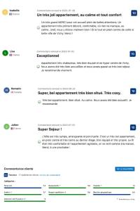 een screenshot van een pagina van een document op een website bij Bleu - Éden - appartement moderne en hypercentre in Vichy