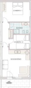 Půdorys ubytování Residence Peniè