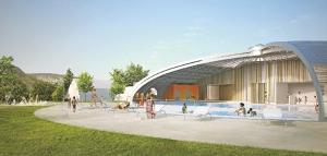 a rendering of a building with a swimming pool at Chambre 1, J0 Paris 2024, 5' à pied Athletica in Sannois