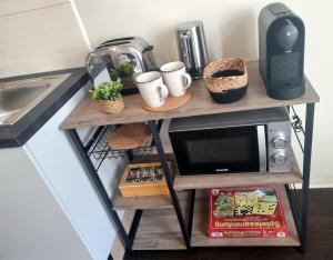 Kuchyň nebo kuchyňský kout v ubytování Altstadt-oase + 18 fotografií