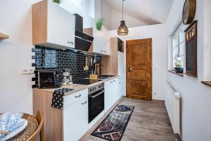 Köök või kööginurk majutusasutuses Fachwerk