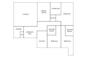 een blokschema van een huis bij Annecy Historical Center - 160 square meter - 3 bedrooms & 3 bathrooms in Annecy