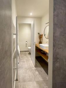 a bathroom with a white toilet and a sink at Hotel B&B Buiten Loon in Loon op Zand +29 photos