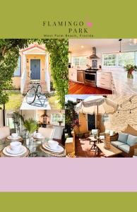 a collage of photos of a house with a patio at Flamingo Park Bungalow! WALK TO DOWNTOWN WPB!! in West Palm Beach