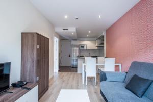 Kuchyň nebo kuchyňský kout v ubytování Apartamentos La Albarca