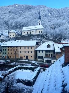 Luxury holiday home near Lake Bled & the Alps v zimě