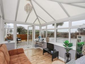 Rõdu või terrass majutusasutuses Gwen Y Wawr