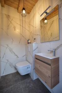 a bathroom with a toilet and a sink at Villa Laura in Nadin