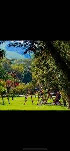 a park with a playground with a tree and a swing set at Adriana Rinaldi Gonçalves in Angra dos Reis