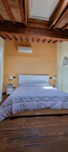 1 dormitorio con 1 cama grande en una habitación en Appartamento La casina di Chiara, en Livorno