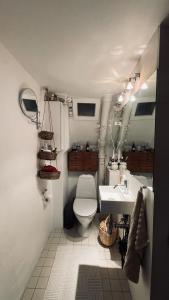 a bathroom with a toilet and a sink at ApartmentInCopenhagen Apartment 1597 in Copenhagen