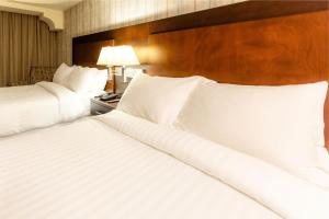Giường trong phòng chung tại Hotel Plaza San Martin