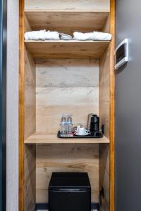 Eldhús eða eldhúskrókur á Hotel Qvevrebi