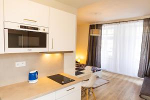 Petrska apartments tesisinde mutfak veya mini mutfak
