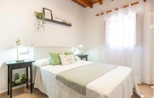 Las Hortichuelas BajasにあるAwesome Apartment In Hortichuelasのベッドと窓のある白い寝室