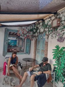 Posezení v ubytování Las Palapas de Punta Allen