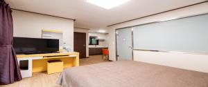 TV a/nebo společenská místnost v ubytování Yoninsan Spring Resort