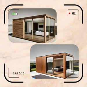 two different views of a bedroomitures at รอน โมดูลาร์ เฮาส์ in Ban Khlong Si