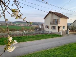 a house on the side of a road at Le Spanorama; gîte premium in Vincelles