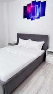 Postel nebo postele na pokoji v ubytování Summer Vibe - Apartament la curte