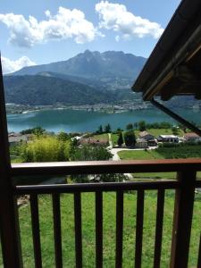 a view of a lake from a balcony at LA CASA DI ATHOS in Tenna 