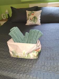 Postel nebo postele na pokoji v ubytování GingerBED Apartman