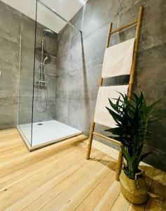 Баня в Appartement bohème avec bain balnéo