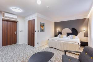 Katil atau katil-katil dalam bilik di Hotel Tarnovia