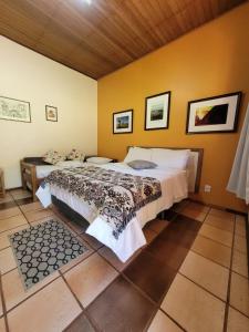 um quarto com uma cama num quarto em Pousada das Missoes em São Miguel das Missões