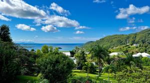 a view of the ocean from a resort at LADILAFE in Le Marin