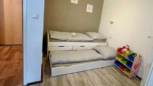 Postel nebo postele na pokoji v ubytování Haus am Soleweg
