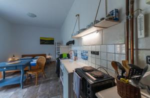 Kuchyň nebo kuchyňský kout v ubytování Apartmány Modrá Vrata