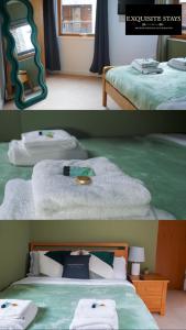Tempat tidur dalam kamar di Exquisite, 2 bed apartment with free parking!
