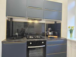 Virtuvė arba virtuvėlė apgyvendinimo įstaigoje Memel Stay apartments, Self check - in- Nemokamas parkingas