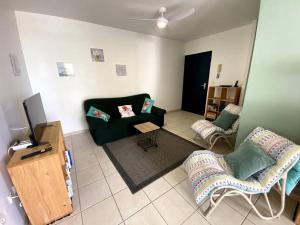 TV a/nebo společenská místnost v ubytování Appartement - Vue mer et montagne