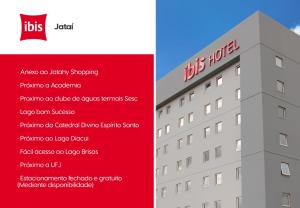 a brochure for its hotel and a picture of a building at ibis Jatai in Jataí