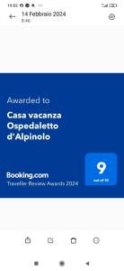 План на етажите на Casa vacanza Ospedaletto d'Alpinolo