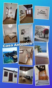 a collage of pictures of a room and a house at Casa Antonico in Garachico
