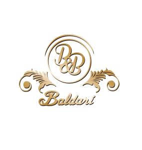 einen Buchstaben b in einem Kreis mit einem goldenen Rahmen und den Worten Bilium in der Unterkunft B&B Baldari in Taranto