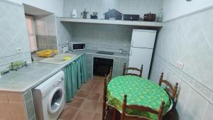 cocina con fregadero y lavadora en Casa Rural La Solana, en Benamaurel