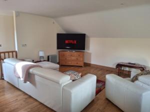 TV a/nebo společenská místnost v ubytování The Attic