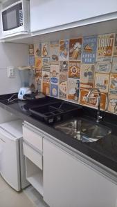 Η κουζίνα ή μικρή κουζίνα στο Flat 109 Carneiros Tamandare Marinas Terreo