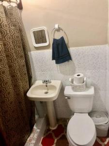 uma pequena casa de banho com WC e lavatório em Acogedor Apartamento em Comayagua