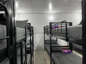 a group of bunk beds in a dorm room at Funny Moon Hostel in Haad Rin