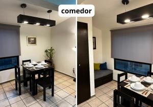 A television and/or entertainment centre at Departamento acogedor, Diseño optimizado