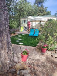 Zahrada ubytování Mobil home dans camping aquatique Hyères
